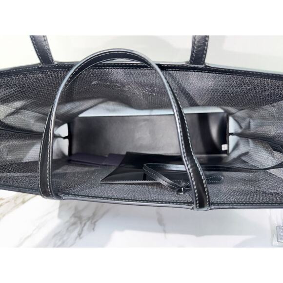 Prada Mesh Logo Tote Set in Black - Picture 2 of 7